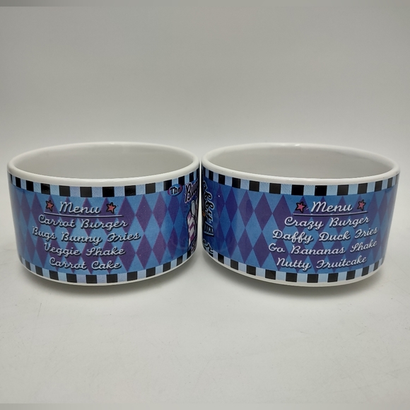 Bugs Bunny & Daffy Duck Soup Bowl set of 2 Soup Bowls Warner Bros 1998 - Picture 4 of 12